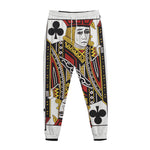Jack Of Clubs Playing Card Print Jogger Pants