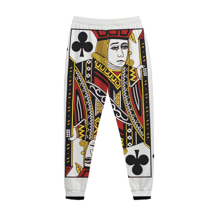 Jack Of Clubs Playing Card Print Jogger Pants