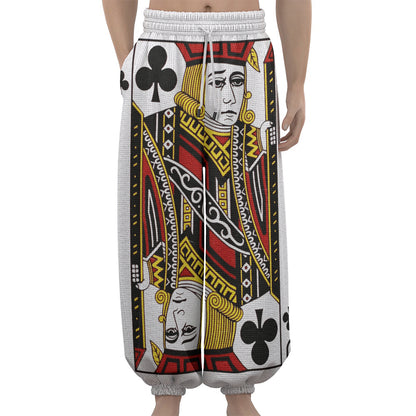 Jack Of Clubs Playing Card Print Lantern Pants