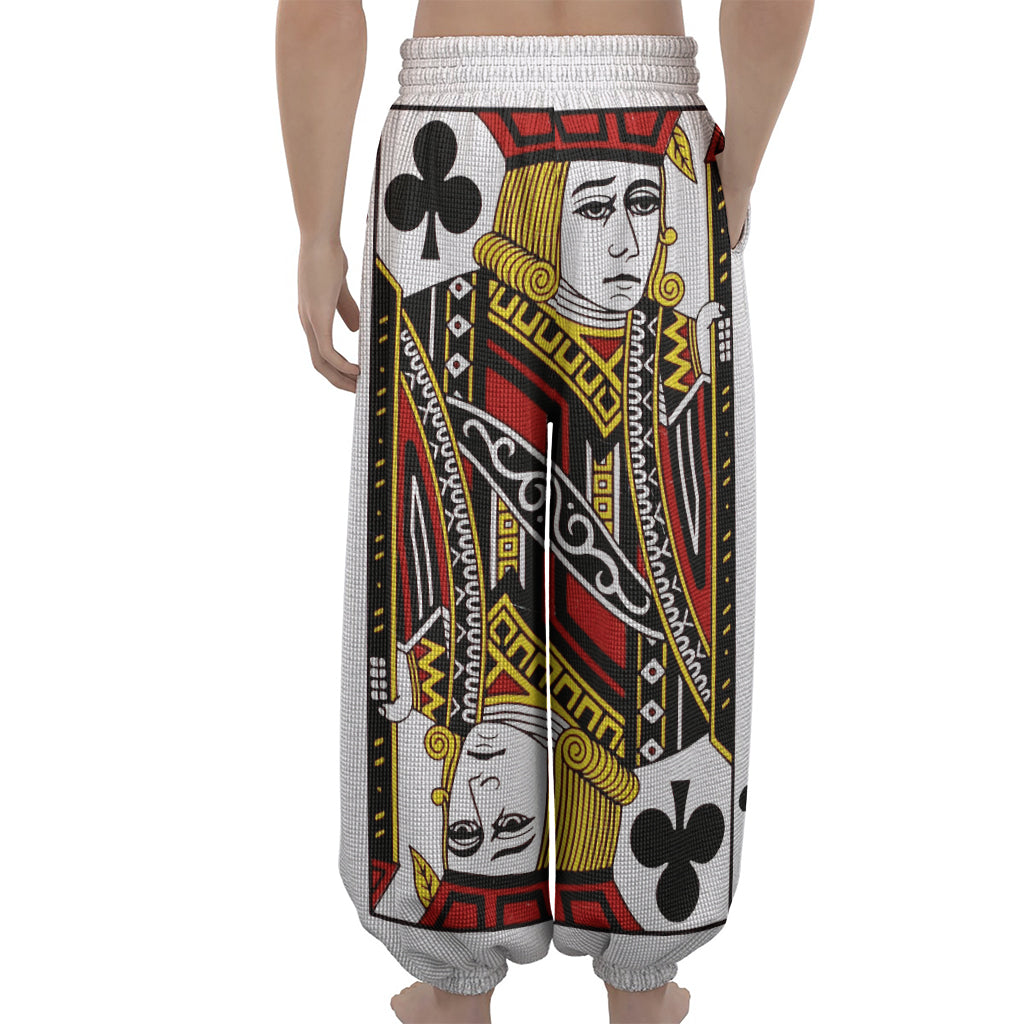 Jack Of Clubs Playing Card Print Lantern Pants