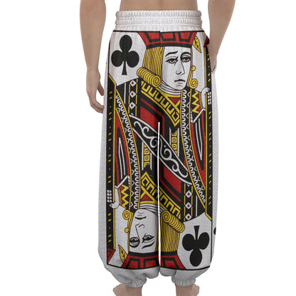 Jack Of Clubs Playing Card Print Lantern Pants