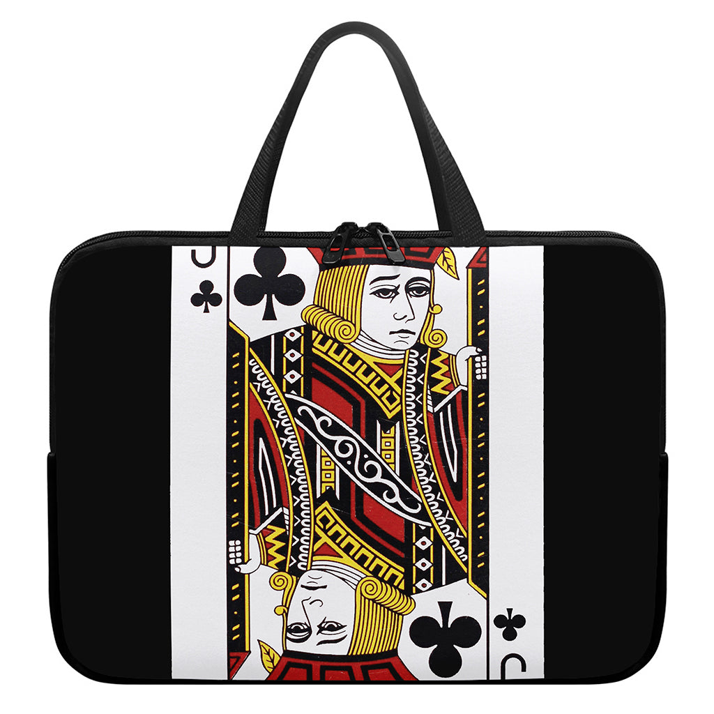 Jack Of Clubs Playing Card Print Laptop Sleeve With Handle