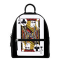 Jack Of Clubs Playing Card Print Leather Backpack