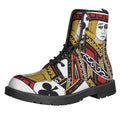 Jack Of Clubs Playing Card Print Lace-Up Boots