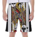 Jack Of Clubs Playing Card Print Men's Beach Shorts