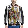 Jack Of Clubs Playing Card Print Men's Bomber Jacket