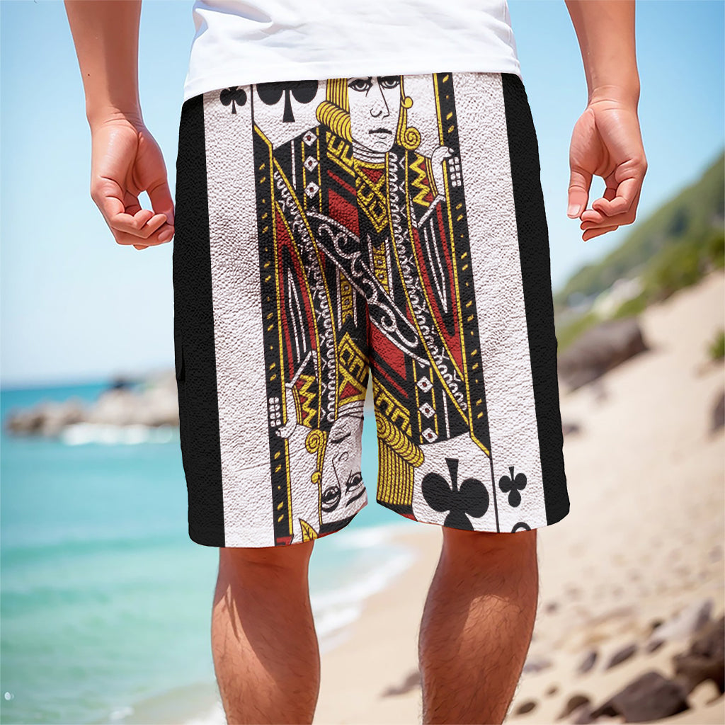 Jack Of Clubs Playing Card Print Men's Cargo Shorts