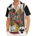 Jack Of Clubs Playing Card Print Men's Deep V-Neck Shirt