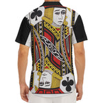 Jack Of Clubs Playing Card Print Men's Deep V-Neck Shirt