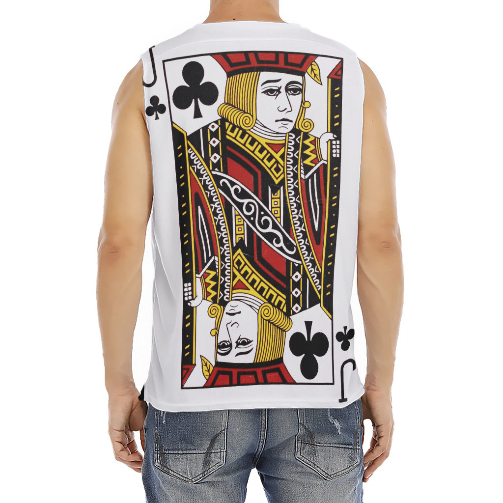 Jack Of Clubs Playing Card Print Men's Fitness Tank Top