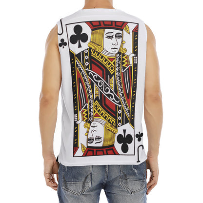 Jack Of Clubs Playing Card Print Men's Fitness Tank Top