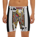 Jack Of Clubs Playing Card Print Men's Long Boxer Briefs