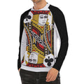 Jack Of Clubs Playing Card Print Men's Long Sleeve Rash Guard