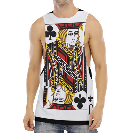 Jack Of Clubs Playing Card Print Men's Muscle Tank Top