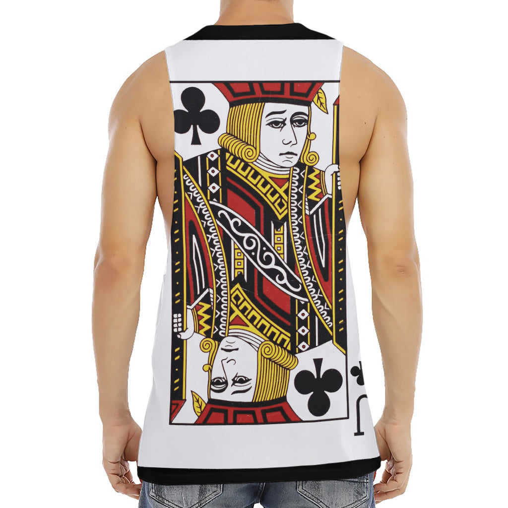 Jack Of Clubs Playing Card Print Men's Muscle Tank Top