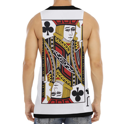 Jack Of Clubs Playing Card Print Men's Muscle Tank Top