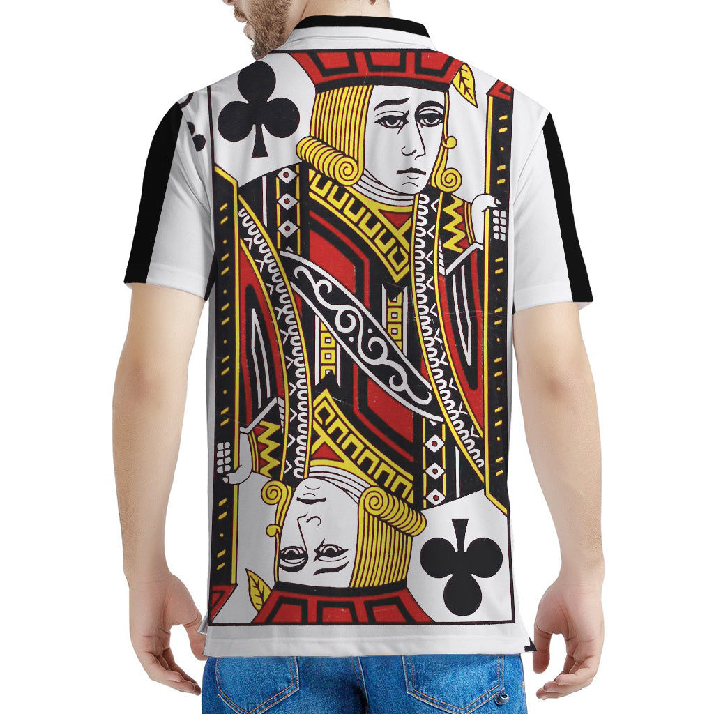 Jack Of Clubs Playing Card Print Men's Polo Shirt