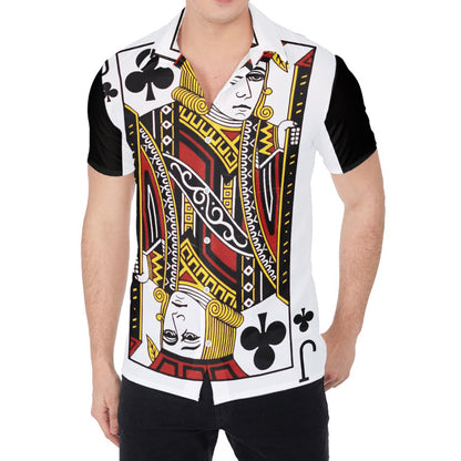 Jack Of Clubs Playing Card Print Men's Shirt