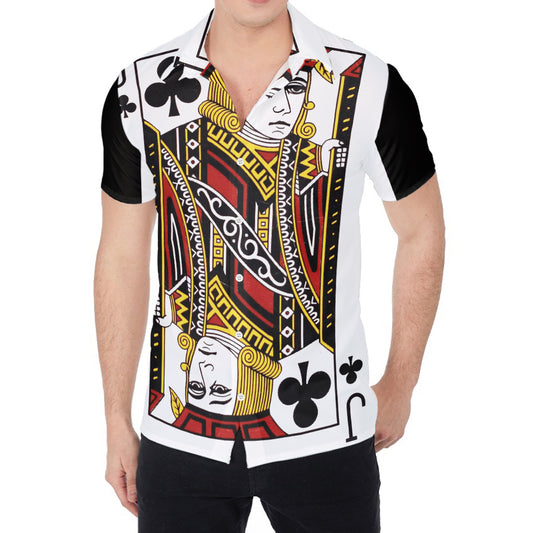 Jack Of Clubs Playing Card Print Men's Shirt