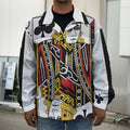 Jack Of Clubs Playing Card Print Men's Shirt Jacket