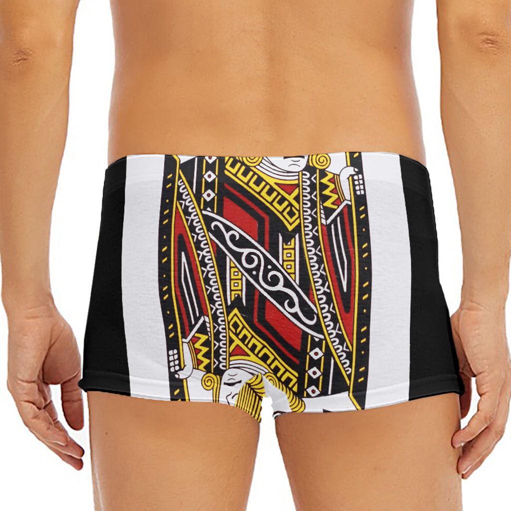 Jack Of Clubs Playing Card Print Men's Short Boxer Briefs