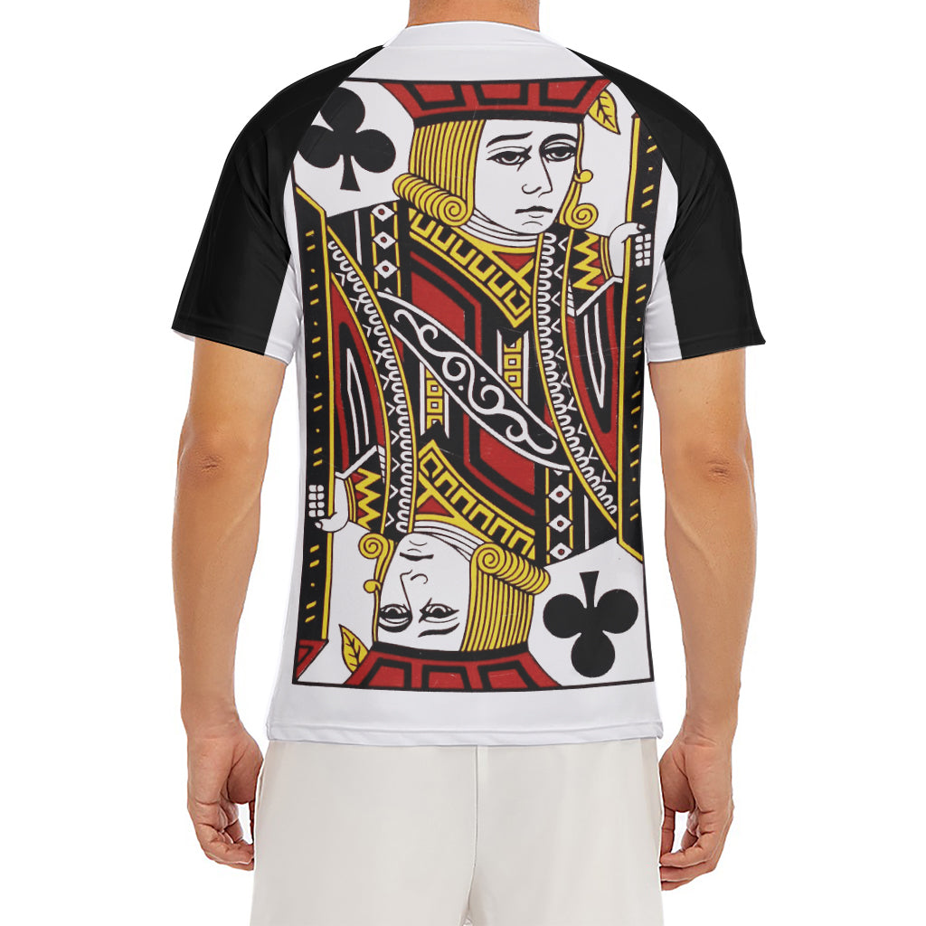 Jack Of Clubs Playing Card Print Men's Short Sleeve Rash Guard