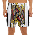 Jack Of Clubs Playing Card Print Men's Split Running Shorts