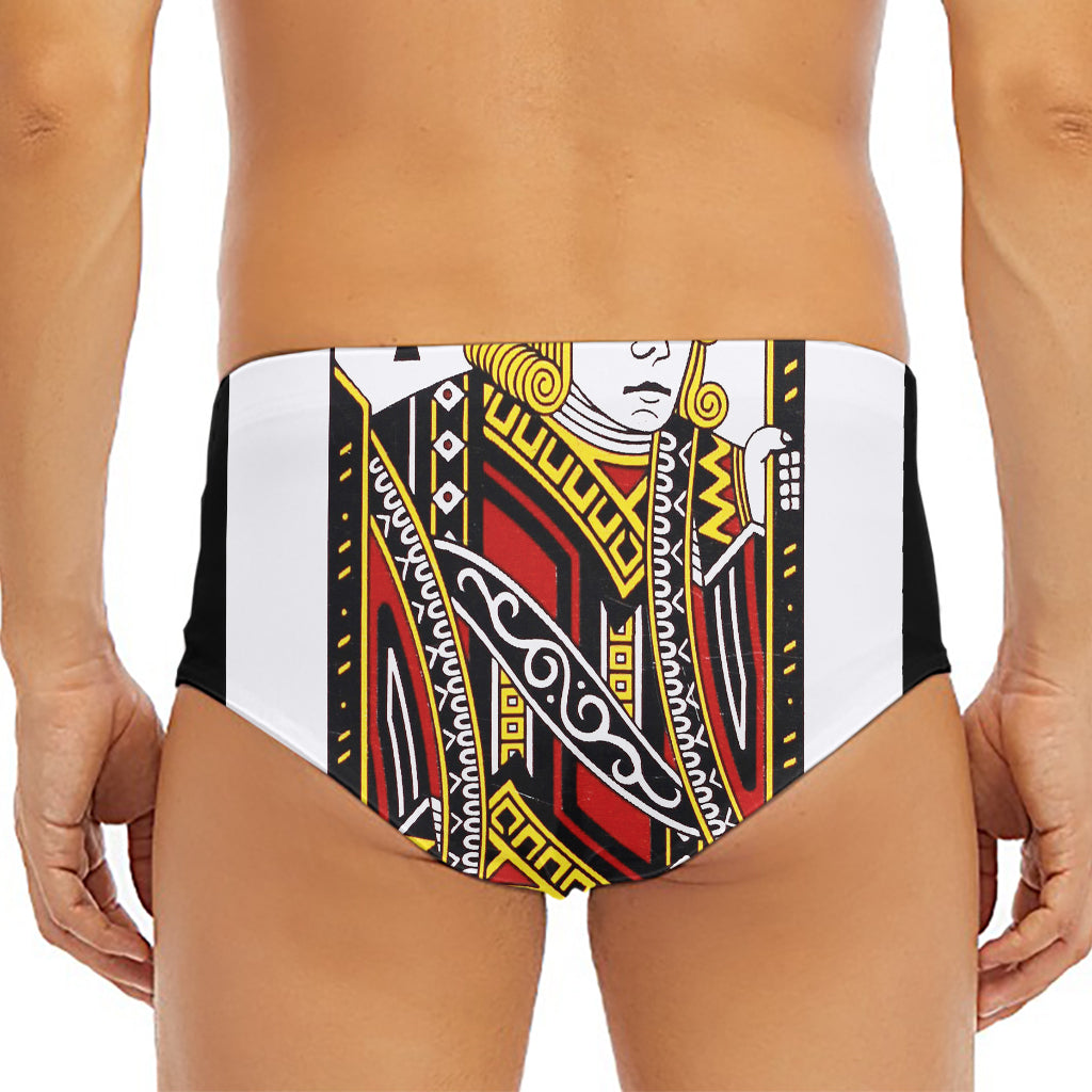 Jack Of Clubs Playing Card Print Men's Triangle Swim Briefs