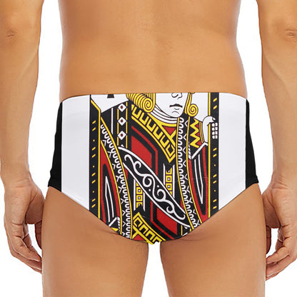 Jack Of Clubs Playing Card Print Men's Triangle Swim Briefs