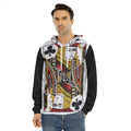 Jack Of Clubs Playing Card Print Men's Velvet Pullover Hoodie