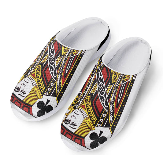 Jack Of Clubs Playing Card Print Mesh Casual Shoes