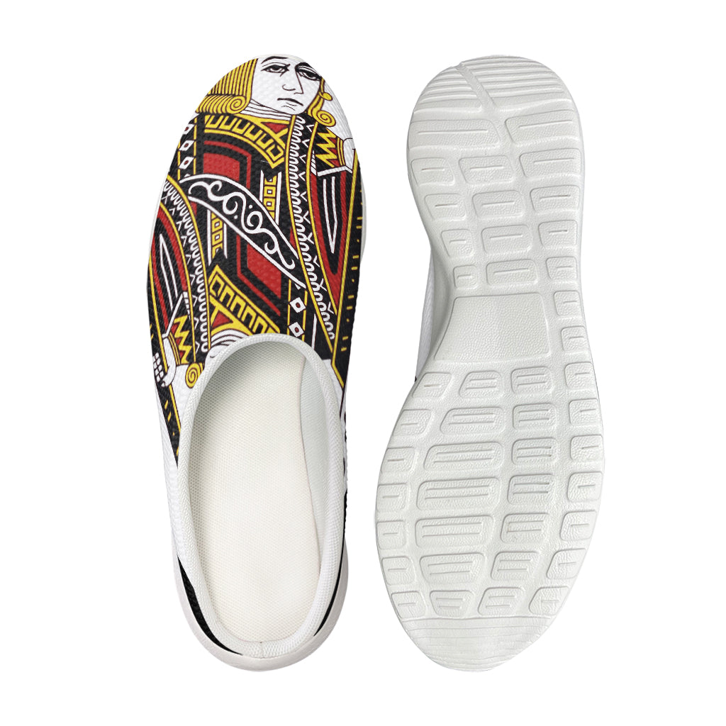 Jack Of Clubs Playing Card Print Mesh Casual Shoes
