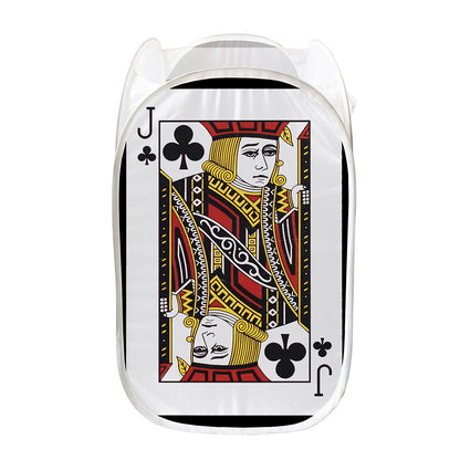 Jack Of Clubs Playing Card Print Mesh Laundry Hamper
