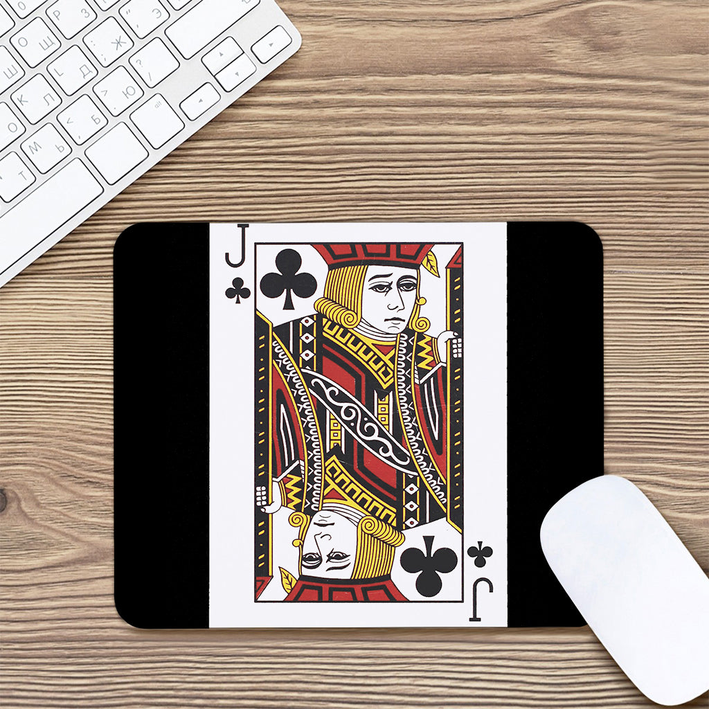 Jack Of Clubs Playing Card Print Mouse Pad