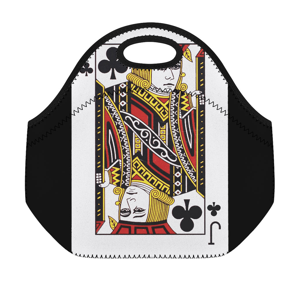 Jack Of Clubs Playing Card Print Neoprene Lunch Bag