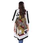 Jack Of Clubs Playing Card Print Open Front Beach Cover Up