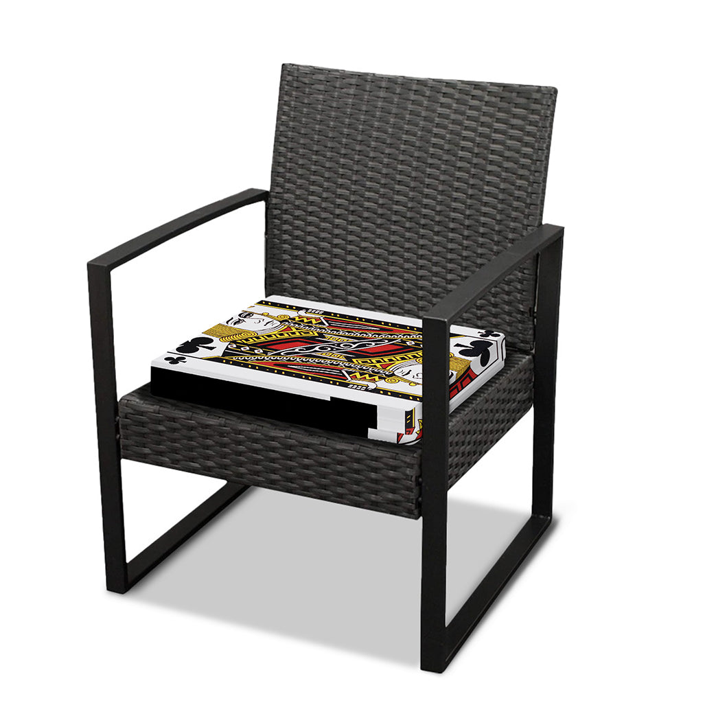 Jack Of Clubs Playing Card Print Outdoor Seat Cushion Cover