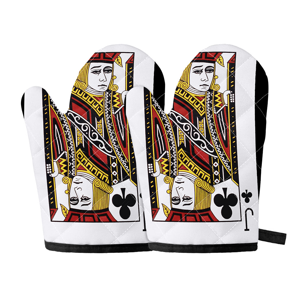 Jack Of Clubs Playing Card Print Oven Mitts