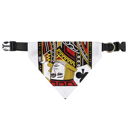 Jack Of Clubs Playing Card Print Over The Collar Dog Bandana