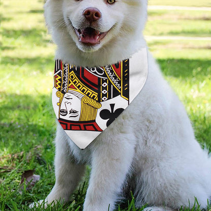 Jack Of Clubs Playing Card Print Over The Collar Dog Bandana