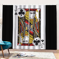 Jack Of Clubs Playing Card Print Pencil Pleat Curtains