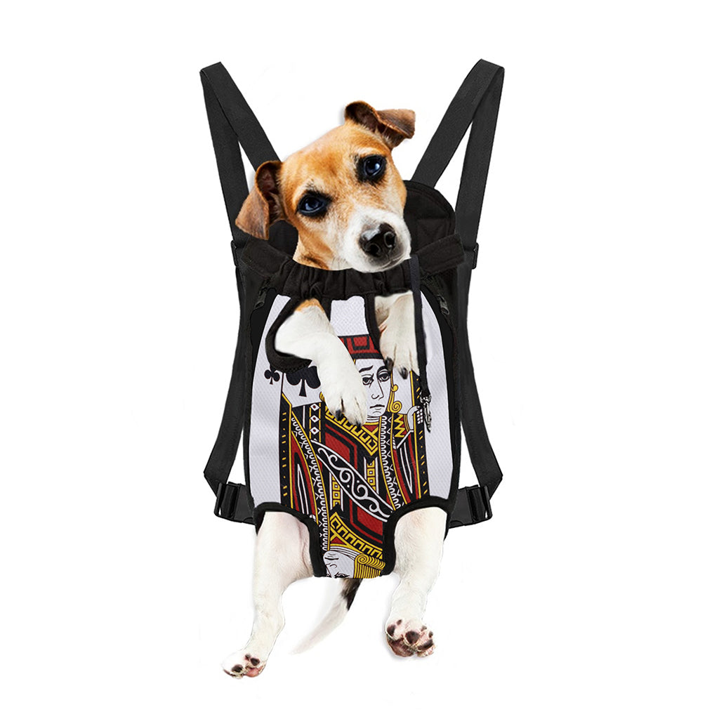 Jack Of Clubs Playing Card Print Pet Carrier Backpack