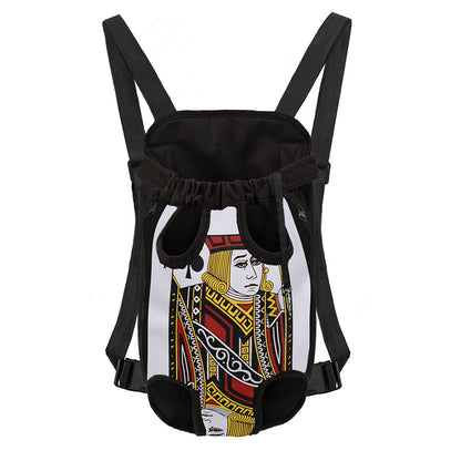 Jack Of Clubs Playing Card Print Pet Carrier Backpack