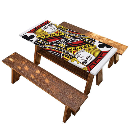Jack Of Clubs Playing Card Print Picnic Table Cover
