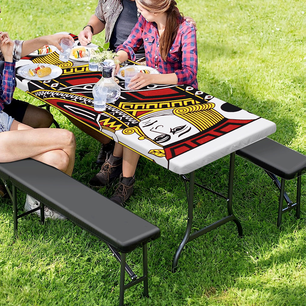 Jack Of Clubs Playing Card Print Picnic Table Cover