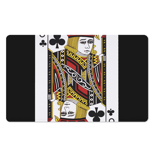 Jack Of Clubs Playing Card Print Polyester Doormat