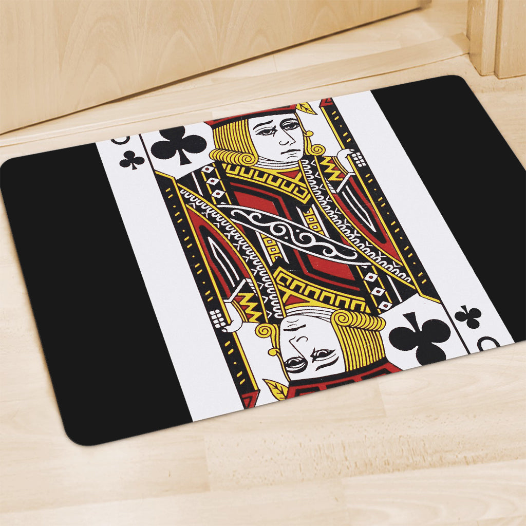 Jack Of Clubs Playing Card Print Polyester Doormat