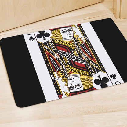 Jack Of Clubs Playing Card Print Polyester Doormat