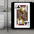 Jack Of Clubs Playing Card Print Polyester Shower Curtain