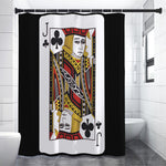 Jack Of Clubs Playing Card Print Premium Shower Curtain